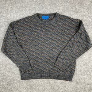 Towncraft Sweater Mens Size S Multicolor‎ Knit Vintage 90s Pattern Crew Pullover